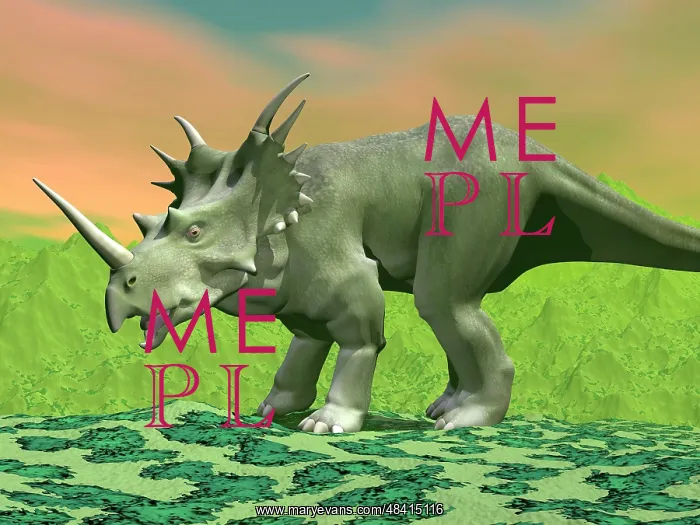 : 3D rendering of a Styracosaurus dinosaur : 3D rendering of a Styracosaurus dinosaur