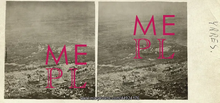 : 3D Stereoscopic Image, Aerial-View of Ypres, Belgium WW1? : 3D Stereoscopic Image, Aerial-View of Ypres, Belgium WW1?