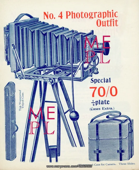  : No 4 Half Plate Photographic Camera Outfit