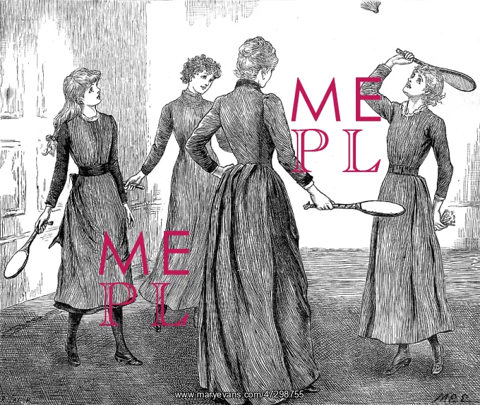 : 4 LADIES PLAY BATTLEDORE : 4 LADIES PLAY BATTLEDORE