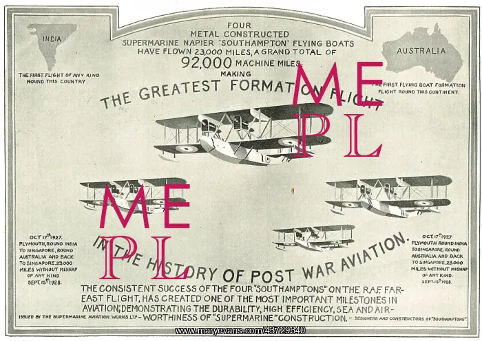 : 4 Supermarine Southamptons Flew 92, 000 Machine Miles On Tour : 4 Supermarine Southamptons Flew 92, 000 Machine Miles On Tour