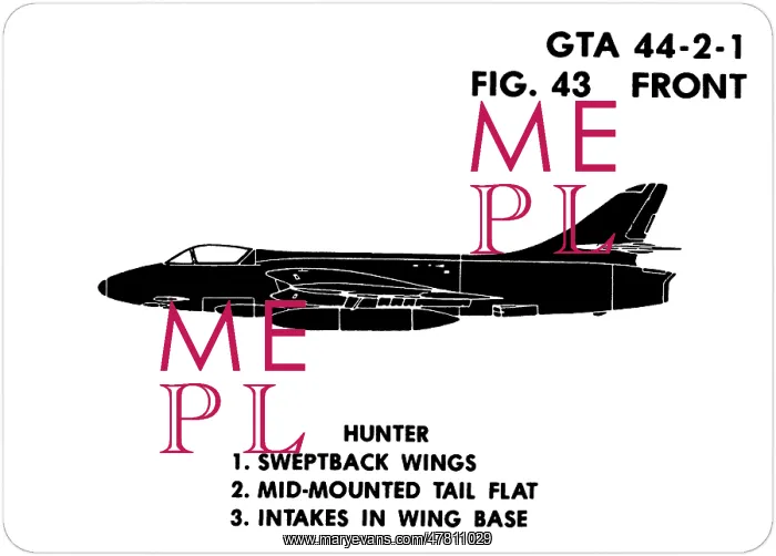  : 43 Hunter. Hawker Hunter FGA.9. This is one of the series of Graphics Training Aids 