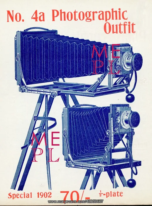  : No 4A Half Plate Photographic Camera Outfit