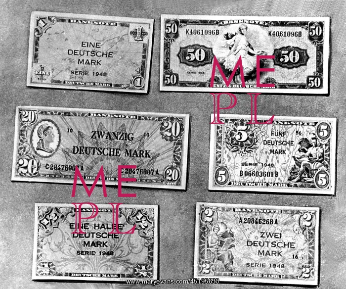 : 50 years Deutsche Mark: banknotes 1948 : 50 years Deutsche Mark: banknotes 1948