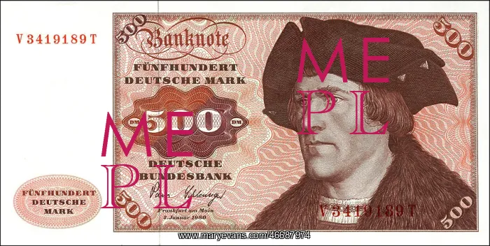 : 500 Mark banknote, 20th century : 500 Mark banknote, 20th century