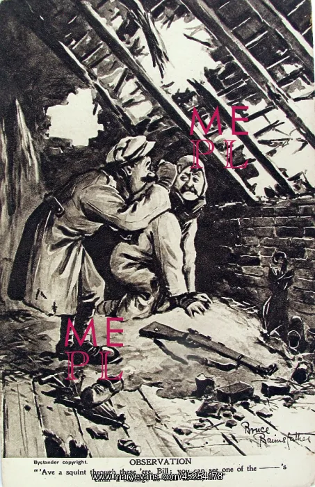 : 6 Bruce Bairnsfather postcards : 6 Bruce Bairnsfather postcards