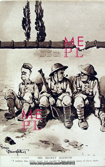 : 6 Bruce Bairnsfather postcards : 6 Bruce Bairnsfather postcards