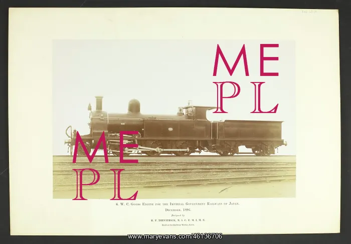 : 6 WC goods engine by Richard Francis Trevithick. Side view