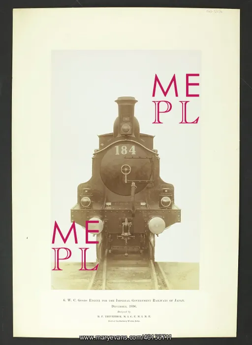  : 6 WC goods engine by Richard Francis Trevithick. Front view