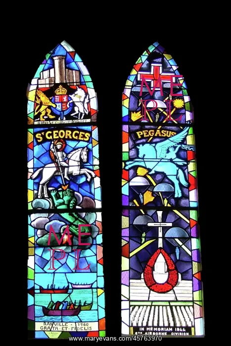 : 6th Airborne Division Stained Glass Windows, Ranville : 6th Airborne Division Stained Glass Windows, Ranville