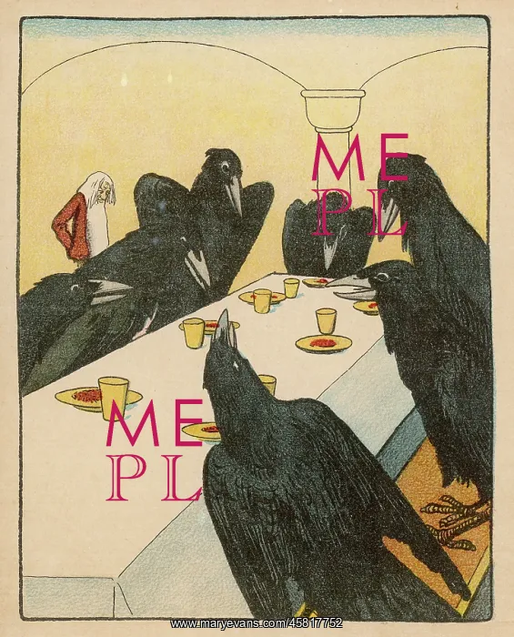 : 7 RAVENS AT DINNER : 7 RAVENS AT DINNER