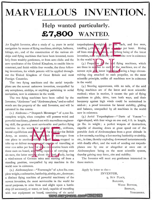 : 7800 Required For Marvellous Invention : 7800 Required For Marvellous Invention