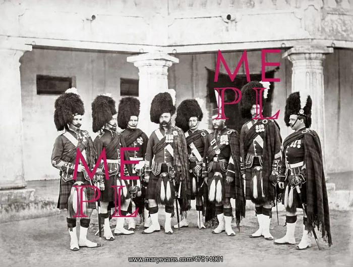 : 79th Highlanders, British army regiment, India c.1860's : 79th Highlanders, British army regiment, India c.1860's