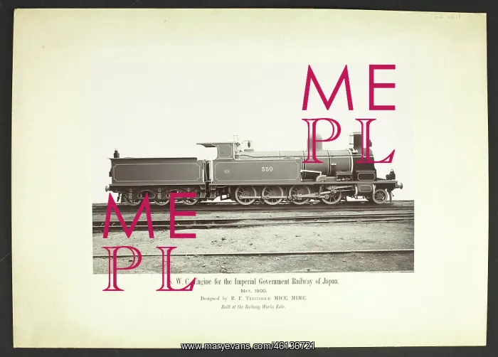  : 8 WC engine by Richard Francis Trevithick. Side view