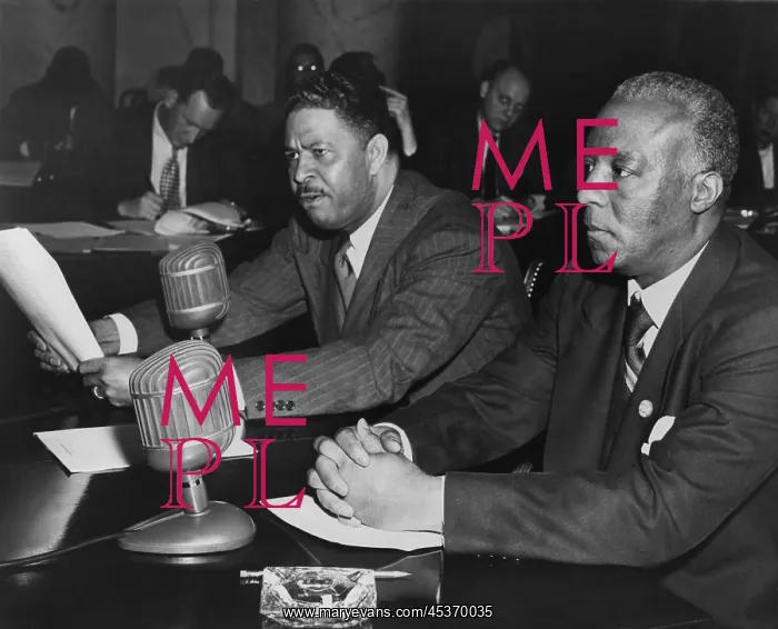 : A. Philip Randolph (right) and Grant Reynolds testify : A. Philip Randolph (right) and Grant Reynolds testify