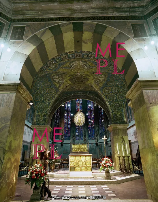 : Aachen Cathedral. Palatine Chapel. Interior : Aachen Cathedral. Palatine Chapel. Interior