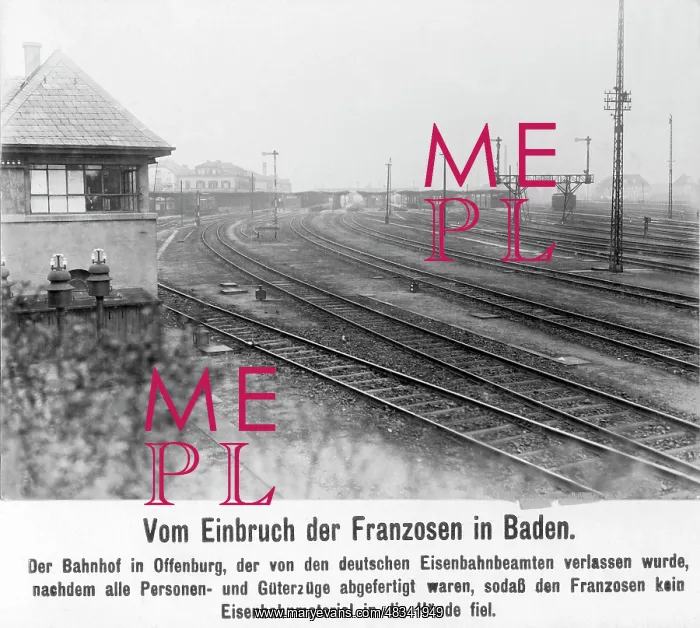 : Abandoned station in Offenburg, 1923 : Abandoned station in Offenburg, 1923