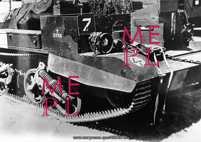 : Abandoned Universal Carrier at Dunkirk, 1940 : Abandoned Universal Carrier at Dunkirk, 1940