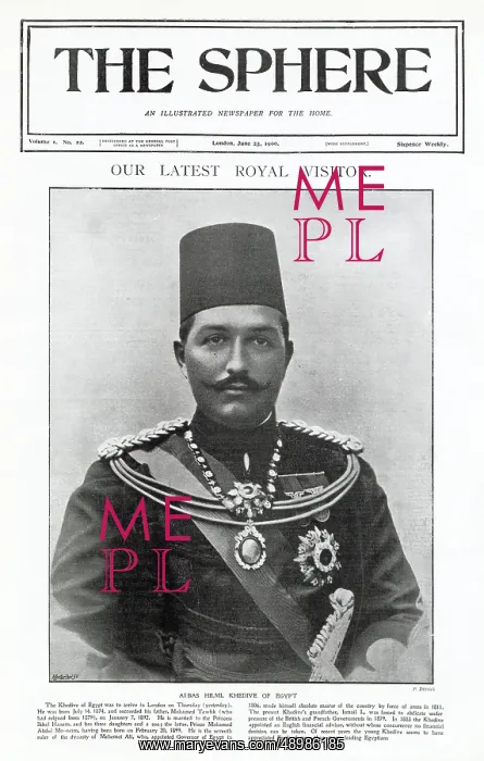 : Abbas II of Egypt arriving in London 1900 : Abbas II of Egypt arriving in London 1900