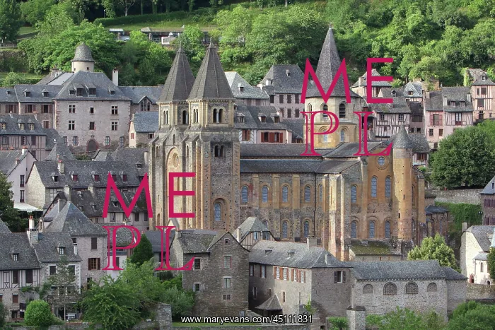 : Abbatiale Sainte-Foy, Conques, Midi-Pyrenees, France : Abbatiale Sainte-Foy, Conques, Midi-Pyrenees, France