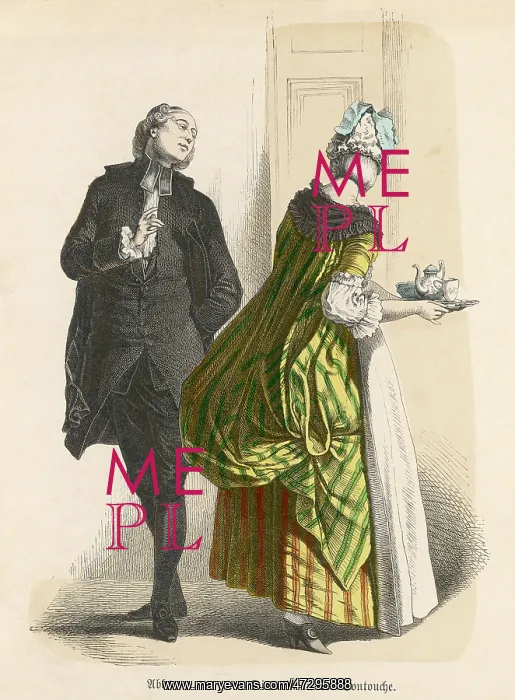 : Abbe and Housemaid 1780 : Abbe and Housemaid 1780