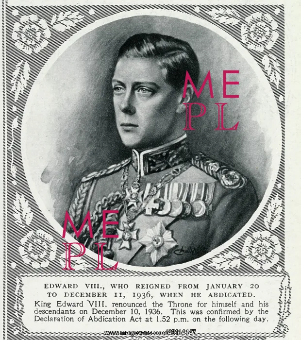 : Abdication of King Edward VIII in 1936 : Abdication of King Edward VIII in 1936
