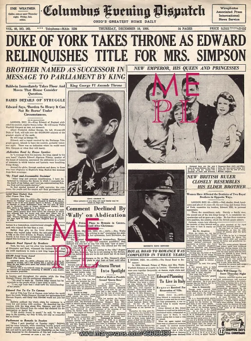  : Abdication of King Edward VIII