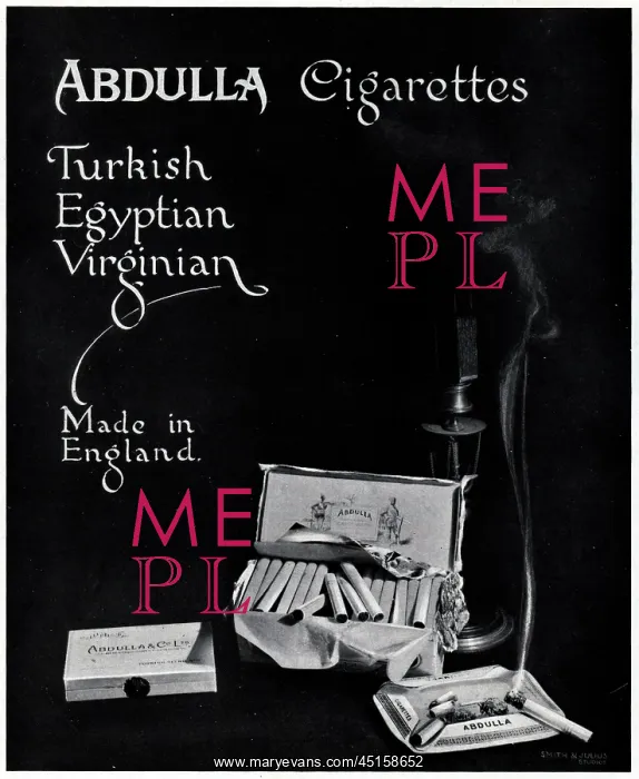 : Abdulla Cigarettes Advertisement : Abdulla Cigarettes Advertisement