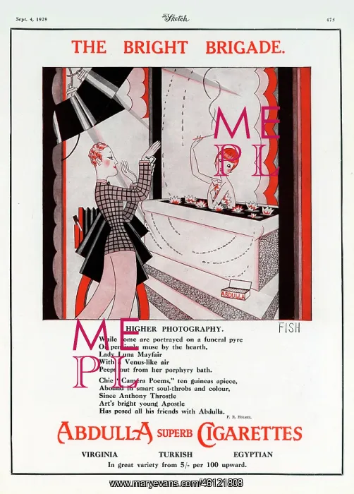 : Abdulla Cigarettes Advertisement - Annie Fish : Abdulla Cigarettes Advertisement - Annie Fish