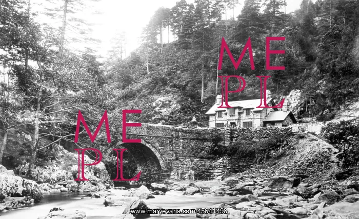  : Aberglaslyn, Bridge and Cottage 1889