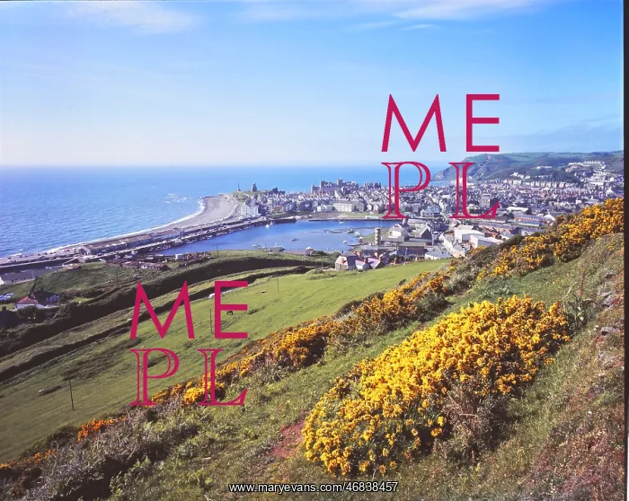: Aberystwyth, Dyfed, viewed from Pen Dinas : Aberystwyth, Dyfed, viewed from Pen Dinas