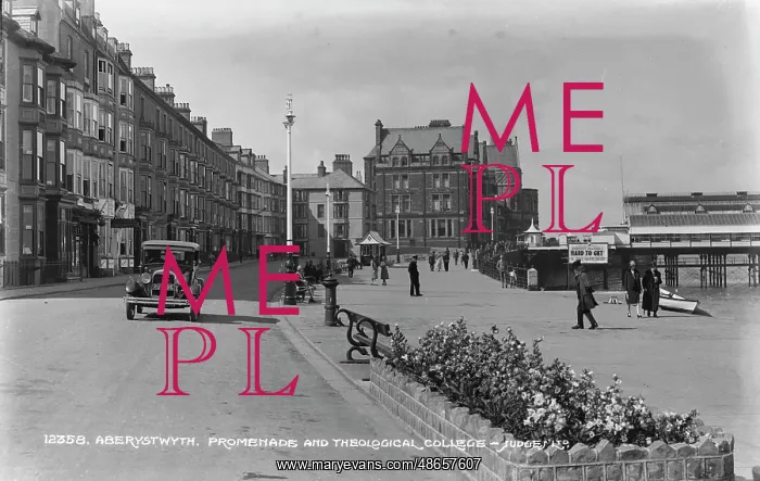 : Aberystwyth Promenade and Theological College : Aberystwyth Promenade and Theological College