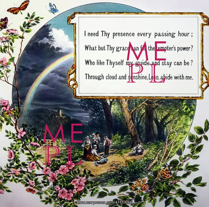 : Abide with me, magic lantern projection slide, verse 3 : Abide with me, magic lantern projection slide, verse 3
