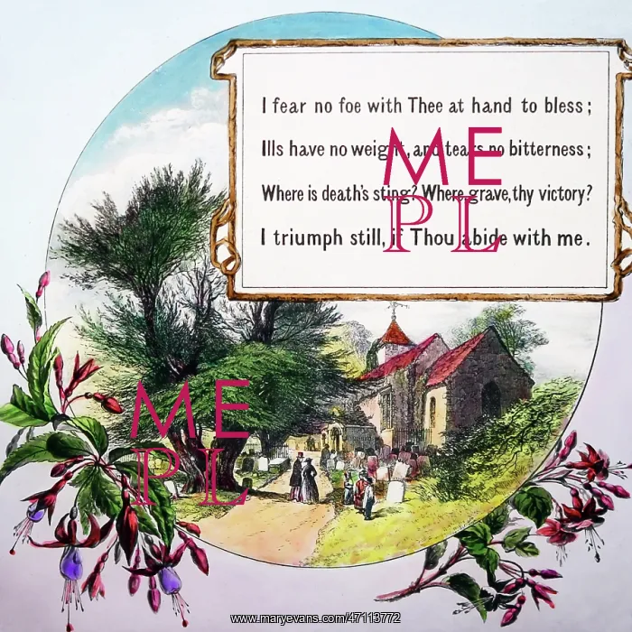 : Abide with me, magic lantern projection slide, verse 4 : Abide with me, magic lantern projection slide, verse 4