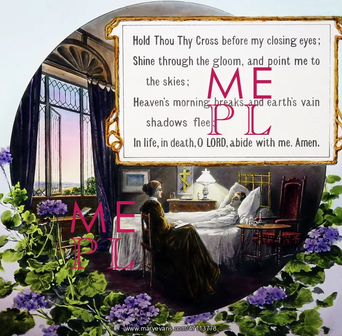 : Abide with me, magic lantern projection slide, verse 5 : Abide with me, magic lantern projection slide, verse 5