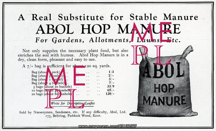 : Abol Hop Manure Advertisement : Abol Hop Manure Advertisement