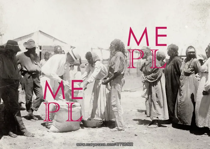 : Aboriginal people receiving rations, Australia : Aboriginal people receiving rations, Australia