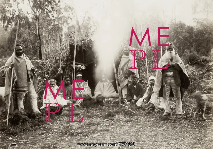 : Aboriginal people with weapons, boomerang, Australia : Aboriginal people with weapons, boomerang, Australia