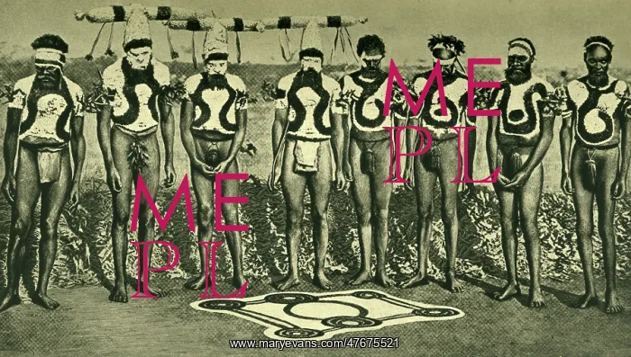 : Aboriginal snake men in magic ritual, Australia : Aboriginal snake men in magic ritual, Australia
