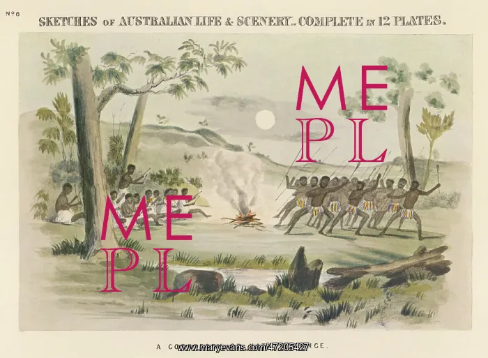 : ABORIGINES DANCING 1850S : ABORIGINES DANCING 1850S