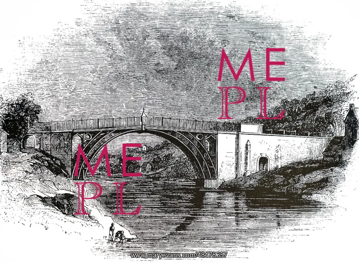 : Abraham Darby III's iron bridge, across the Severn : Abraham Darby III's iron bridge, across the Severn