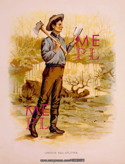 : Abraham Lincoln, rail-splitter, chromolithograph ? : Abraham Lincoln, rail-splitter, chromolithograph ?