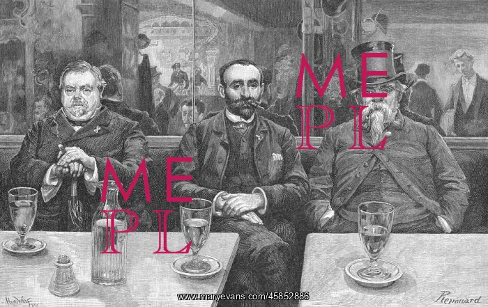 : THREE ABSINTHE DRINKERS : THREE ABSINTHE DRINKERS