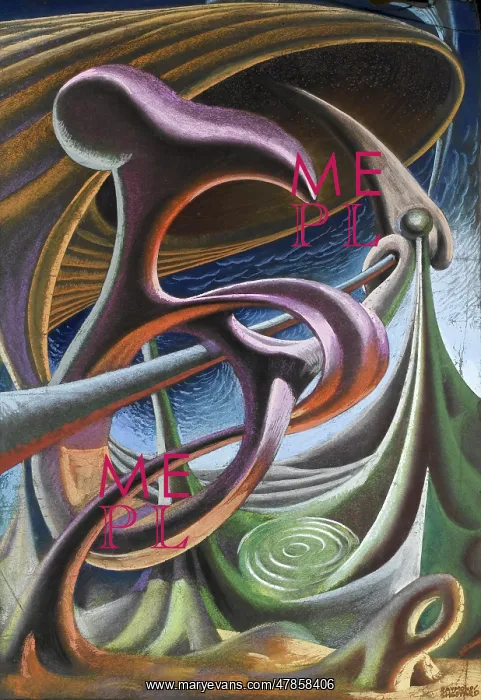 : Abstract painting of fluid forms : Abstract painting of fluid forms