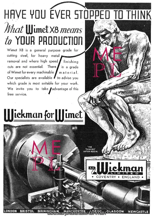 : A.C. Wickman Wimet Machine Tools & Tool Tips : A.C. Wickman Wimet Machine Tools & Tool Tips