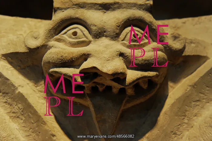 : Acanthus capital decorated with the head of a monster : Acanthus capital decorated with the head of a monster