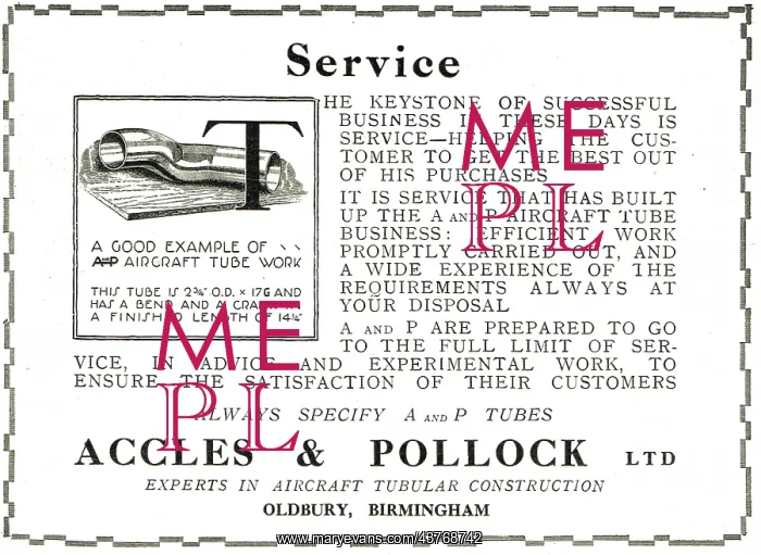 : Accles & Pollock Service - Always Specify A and P Tubes : Accles & Pollock Service - Always Specify A and P Tubes