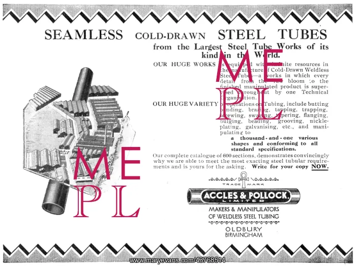 : Accles & Pollock Steel Tubes 1925 : Accles & Pollock Steel Tubes 1925