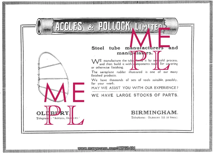: Accles & Pollock Steel Tubes & Presswork : Accles & Pollock Steel Tubes & Presswork