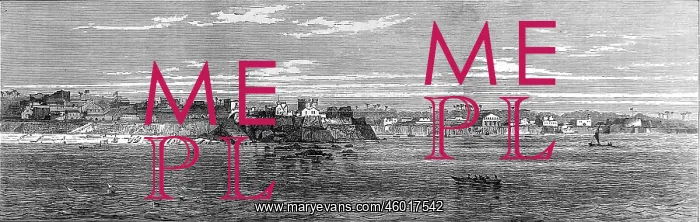 : Accra and its coastline in 1873 : Accra and its coastline in 1873
